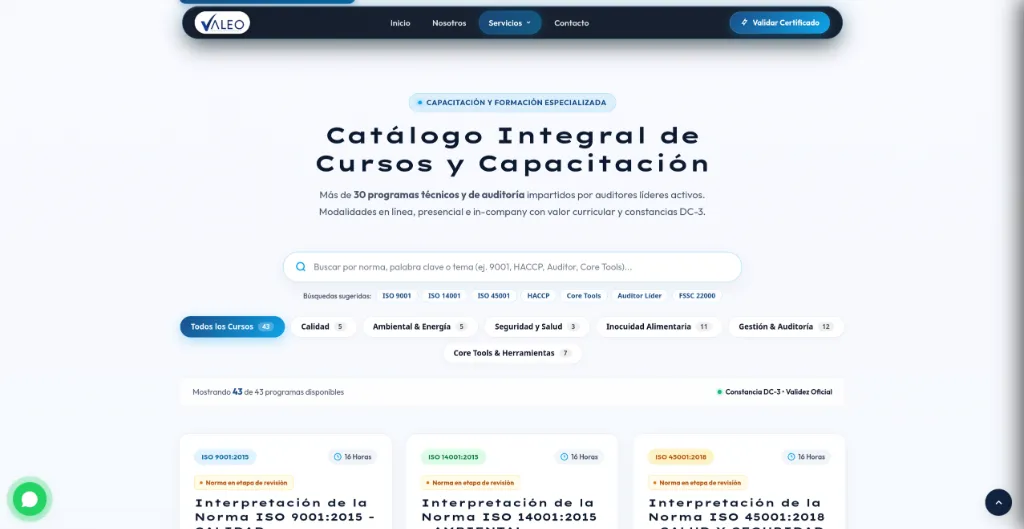 Banners y Catálogo Normativo de Cursos