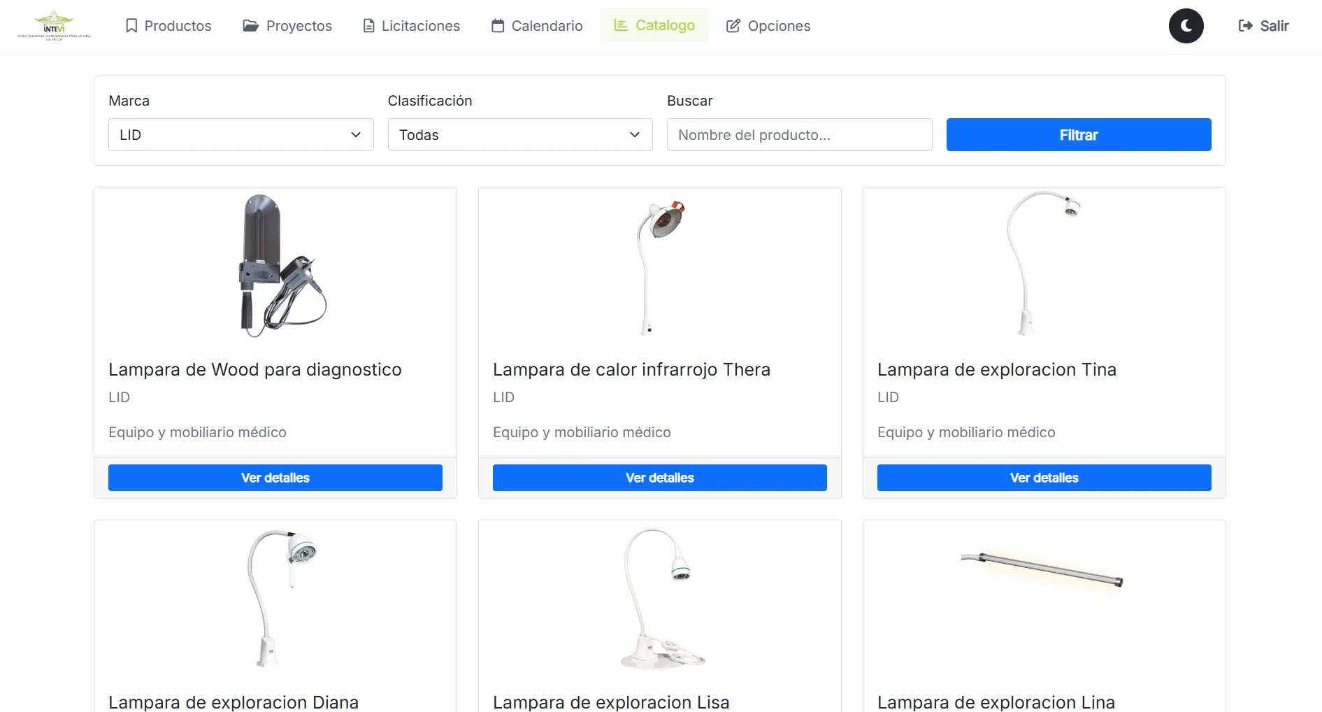 Catálogo de Productos